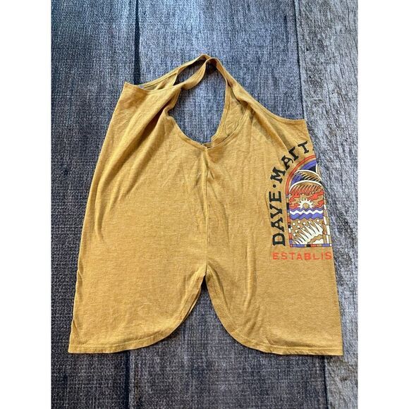 Dave Matthews Band Palm Tree Yellow  Tank Top Size Large - Picture 6 of 9